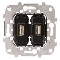 ABB Механизм USB зарядного устройства, 2х2000 мА, 5В, серия SKY 2CLA818530A1001 фото