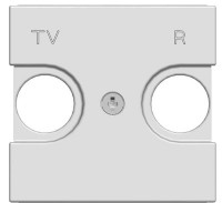 ABB Zenit Серебро Накладка для TV-R розетки, 2 модульный 2CLA225080N1301 фото