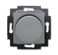 ABB EPJ Levit сталь / дымчатый чёрный Диммер поворотно-нажимной, 60-600Вт, R 2CHH942247A6069 фото