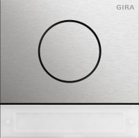 Gira Модуль дверной станции 106 с кнопкой ввода в эксп. System 106 сталь 5569920 фото