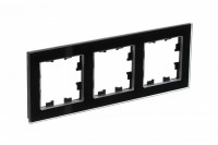 AtlasDesign Рамка 3-ая, цвет стекло черный ATN321003 фото
