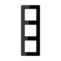Jung A Flow Черный Рамка 3-ая для вертикальной и горизонтальной установки AF583BFSW фото