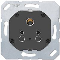 Jung Розетка British standart 5А без выключателя, круглые штыри, рамка 71х71мм 3171-5EINS фото