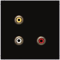 Jung 2x Cinch Audio (RCA) / Composite Video, чёрный MALS1031SW фото