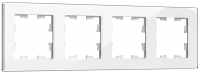IEK Brite Decor белый глянец стекло рамка 4 места BR-M42-G-K01 фото