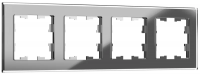 IEK Brite Decor серый глянец стекло рамка 4 места BR-M42-G-K03 фото