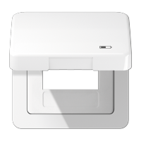 Jung Рамка с подпружиненной крышкой для USB-механизмов, с центральной платой, белый CD590KLUSBWW фото
