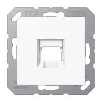Jung Kрышка для 1-го разъема без видимого винта подпружиненная шторка термопласт белый A1569-15WEWW фото