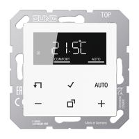 JUNG Комнатный контроллер с дисплеем «стандарт»(механизм+Накладка) белый A500 TRDA1790WW фото
