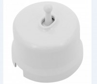 BIRONI Пластик Белый Выключатель 1-клавишный, перекрестный (тумблерный) B1-233-21 фото