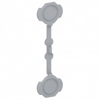 Legrand Plexo серый комплект из 4 колпачков(на винты) 069598 фото