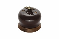 Bironi Фаберже керамика коричневый Переключатель 1-клавишный B2-201-020/18 фото