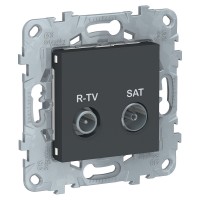 Unica New Антрацит Розетка R-TV/SAT, оконечная NU545554 фото