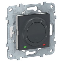 Unica New антрацит Термостат электронный, 8А, встроенный термодатчик NU550154 фото