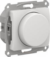 Glossa Белый светорегулятор (диммер) повор-нажим, LED, RC, 400Вт, механизм GSL000123 фото