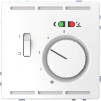 Merten D-Life Белый Лотос Терморегулятор теплого пола с центральной платой с выключателем +4м 230В MTN5764-6035 фото