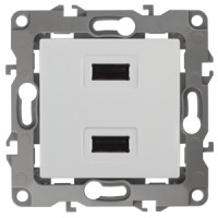 ЭРА 12-4110-01 белый Устройство зарядное USB, 230В/5В-2100мА, IP20, 12 Б0027491 фото