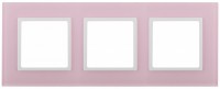 ЭРА 14-5103-30 Elegance Розовый/белый стекло рамка 3-ая Б0034520 фото