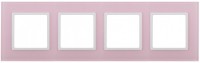 ЭРА 14-5104-30 Elegance Розовый/белый стекло рамка 4-ая Б0034538 фото