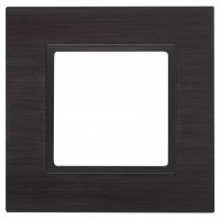 ЭРА Рамка на 1 пост, металл, Elegance, чёрный+антрацит Б0034543 фото