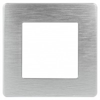 ЭРА Рамка для розеток и выключателей на 1 пост, Сатин, алюминий Б0052501 фото