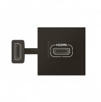 Legrand Mosaic Матовая черная Розетка HDMI, программа, 2 модуля, со шнуром 079479L фото