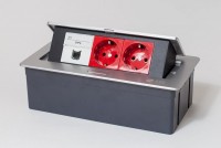 SPL Люк на 3 поста (45х45), металл, серебро, с пластиковой коробкой, IP40 300010 фото