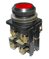 Электротехник ВК30-10-11110-40 У2, красный, 1з+1р, цилиндр, IP40, 10А. 660В, выключатель кнопочный  (ЭТ) ET053186 фото