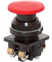 Электротехник КЕ-021 У3 исп.1, красный, 2з, гриб без фиксации, IP40, 10А, 660В, выключатель кнопочный  (ЭТ) ET512404 фото