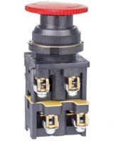 Электротехник КЕ-022 У3 исп.2, красный, 3з+1р, гриб без фиксации, IP40, 10А, 660В, выключатель кнопочный  (ЭТ) ET529277 фото