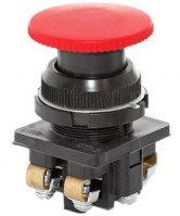Электротехник КЕ-191 У2 исп.1, красный, 2з, гриб без фиксации, IP54, 10А, 660В, выключатель кнопочный  (ЭТ) ET529321 фото