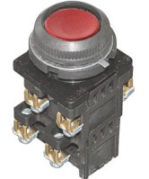 Электротехник КЕ-182 У2 исп.1, красный, 4з, цилиндр, IP54, 10А, 660В, выключатель кнопочный  (ЭТ) ET561461 фото