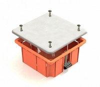 CHINT Коробка распаячная для скрытого монтажа в полых стенах 92х92х45мм оранжевая (с пластиковыми зажимами) 8820008 фото