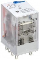 IEK ONI Реле интерфейсное ORM-1 2C 24В DC с LED и тест. кнопкой ORM-1-2C-DC24V-L-B фото