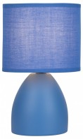 Rivoli Настольная лампа Nadine 7047-503 1 * Е14 40 Вт керамика синяя с абажуром Б0057258 фото