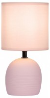 Rivoli Настольная лампа Sheron 7067-501 1 * Е14 40 Вт керамика розовая с абажуром Б0057260 фото