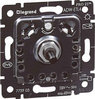 Legrand PRO 21 Мех Светорегулятор поворотный 420 ВА для л/н, электронных тр-ров 775903 фото