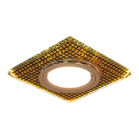 Gauss Светильник Backlight Gu5.3 LED 2700K 1/40 квадрат, кристалл/черный/золото BL075 фото