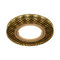 Gauss Светильник Backlight Gu5.3 LED 2700K 1/40 круг, кристалл/черный/золото BL076 фото