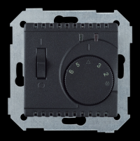 Simon 82 Графит Термостат с датчиком в пол (зондом) с выключателем 82504-38 фото