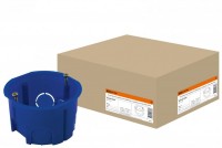 TDM Установочная коробка СП D68х45мм, саморезы, синяя, IP20, SQ1402-0002 фото