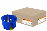 TDM Установочная коробка СП D68х45мм, саморезы, пл. лапки, синяя, IP20, SQ1403-0001 фото