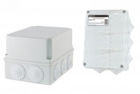 TDM Распаячная коробка ОП 190х140х120мм, крышка, IP55, 10 гермовводов, инд. штрихкод, SQ1401-1246 фото