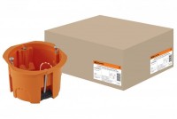 TDM Установочная коробка СП D65х45мм, саморезы, пл. лапки, оранжевая, IP20, SQ1403-0022 фото