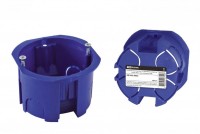 TDM Установочная коробка СП D68х45мм, саморезы, синяя, IP20,  инд. штрихкод, SQ1402-0902 фото