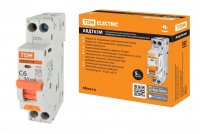 TDM Автоматический выключатель дифференциального тока АВДТ 63М 2P(1P+N) C6 30мА 4,5кА тип АС SQ0202-0058 фото