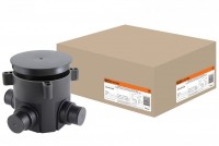 TDM Коробка установочная СП D70х72мм, 4 ввода, черная, для заливки в бетон, IP44 SQ1402-9502 фото