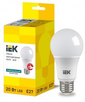 IEK Лампа LED ALFA A60 шар 20Вт 230В 4000К E27 LLA-A60-20-230-40-E27 фото