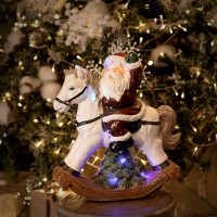 NEON-NIGHT Керамическая фигурка «Дед Мороз на коне» 35х15х39.8 см 505-012 фото