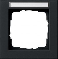 Gira E2 Черный Рамка 1-ая с полем для надписи 109109 фото